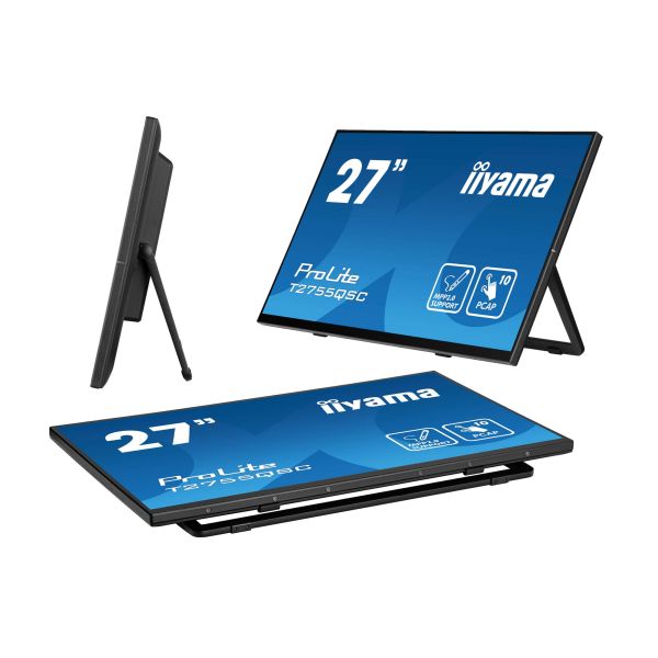 iiyama ProLite T2755QSC-B1 computer monitor 68,6 cm (27") 2560 x 1440 Pixels Full HD LCD Touchscreen Zwart (T2755QSC-B1)