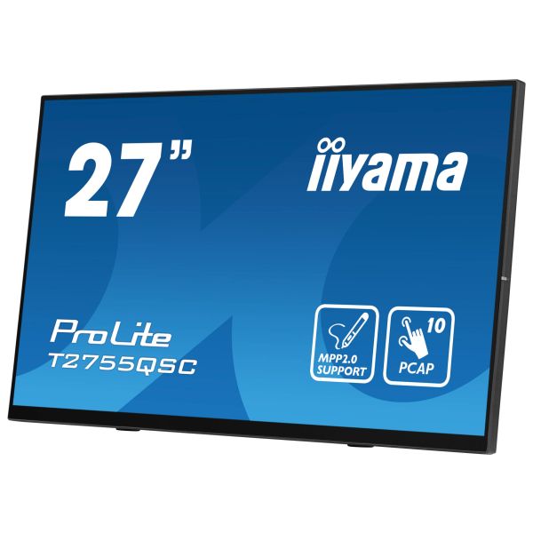 iiyama ProLite T2755QSC-B1 computer monitor 68,6 cm (27") 2560 x 1440 Pixels Full HD LCD Touchscreen Zwart (T2755QSC-B1)