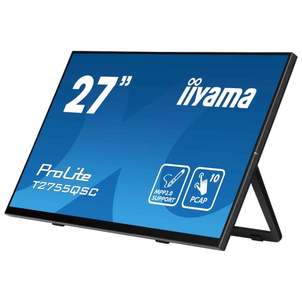 iiyama ProLite T2755QSC-B1 computer monitor 68,6 cm (27") 2560 x 1440 Pixels Full HD LCD Touchscreen Zwart (T2755QSC-B1)