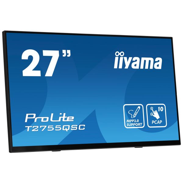 iiyama ProLite T2755QSC-B1 computer monitor 68,6 cm (27") 2560 x 1440 Pixels Full HD LCD Touchscreen Zwart (T2755QSC-B1)