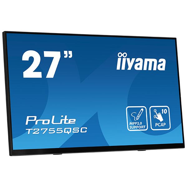 iiyama ProLite T2755QSC-B1 computer monitor 68,6 cm (27") 2560 x 1440 Pixels Quad HD LCD Touchscreen Zwart (T2755QSC-B1)