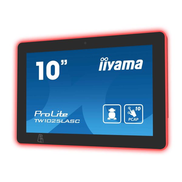iiyama TW1025LASC-B1PNR scherm voor vergaderzalen 25,6 cm (10.1") 1280 x 800 Pixels LED 802.11b, 802.11g, Wi-Fi 4 (802.11n) Zwart Kunststof Bluetooth (TW1025LASC-B1PNR)