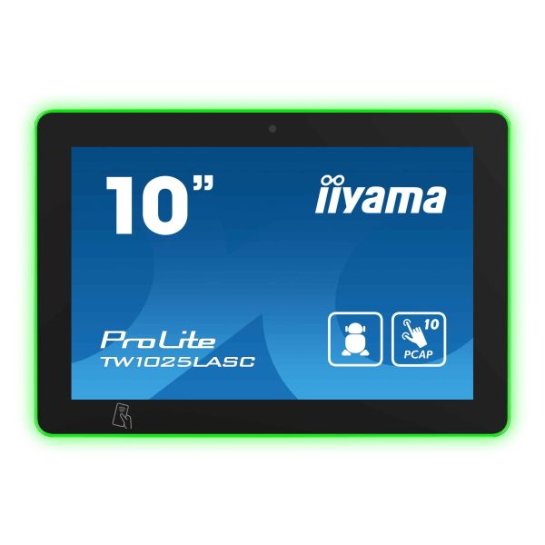 iiyama TW1025LASC-B1PNR scherm voor vergaderzalen 25,6 cm (10.1") 1280 x 800 Pixels LED 802.11b, 802.11g, Wi-Fi 4 (802.11n) Zwart Kunststof Bluetooth (TW1025LASC-B1PNR)