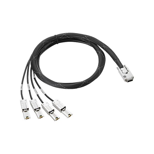 HPE K2R10A Serial Attached SCSI (SAS)-kabel 4 m Zwart, Zilver (K2R10A)