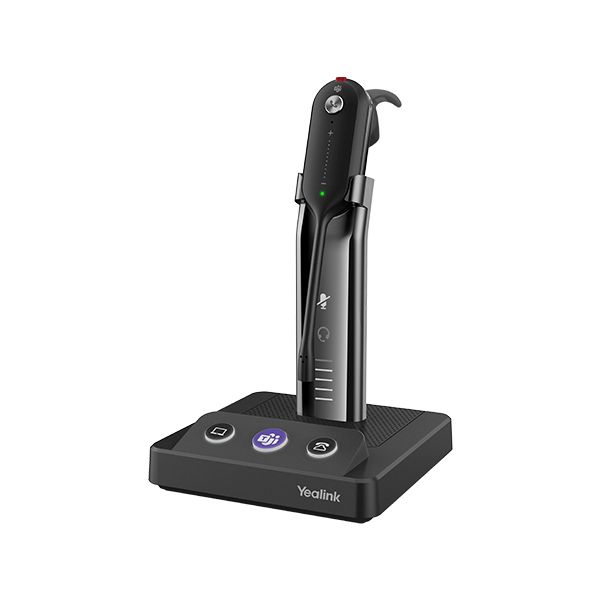 Yealink WH63 Portable Teams Headset Draadloos oorhaak, Hoofdband, Neckband Kantoor/callcenter Oplaadhouder Zwart (1208645)