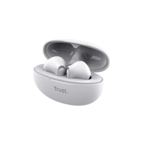 Trust Yavi Headset True Wireless Stereo (TWS) In-ear Oproepen/muziek USB Type-C Bluetooth Wit (25173)