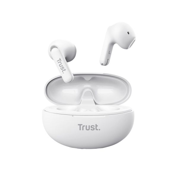 Trust Yavi Headset True Wireless Stereo (TWS) In-ear Oproepen/muziek USB Type-C Bluetooth Wit (25173)