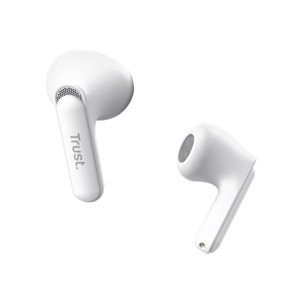 Trust Yavi Headset True Wireless Stereo (TWS) In-ear Oproepen/muziek USB Type-C Bluetooth Wit (25173)