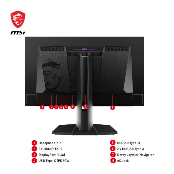 MSI MPG 271QRXDE QD-OLED computer monitor 67,3 cm (26.5") 2560 x 1440 Pixels Wide Quad HD Zwart (9S6-3CD79A-006)