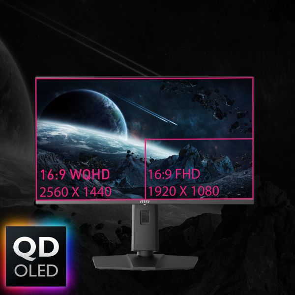 MSI MPG 271QRXDE QD-OLED computer monitor 67,3 cm (26.5") 2560 x 1440 Pixels Wide Quad HD Zwart (9S6-3CD79A-006)