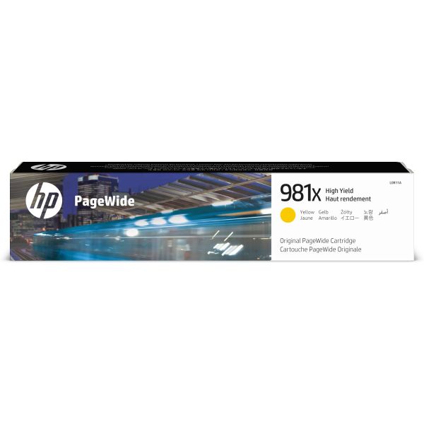 HP 981X originele gele high-capacity PageWide cartridge (L0R11A)