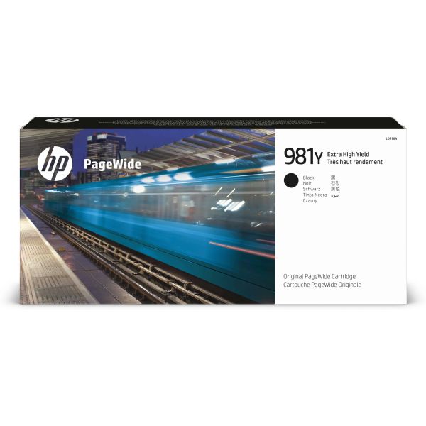 HP 981Y originele zwarte extra high-capacity PageWide cartridge (L0R16A) HP 981Y originele zwarte extra high-capacity PageWide cartridge (L0R16A)