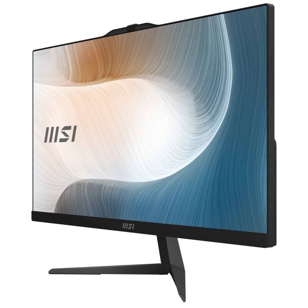 MSI Modern AM242P 1M-1204DE Intel Core 3 100U 60,5 cm (23.8") 1920 x 1080 Pixels Alles-in-één-pc 16 GB DDR5-SDRAM 256 GB SSD Windows 11 Pro Wi-Fi 6E (802.11ax) Zwart (00AE0721-1204)