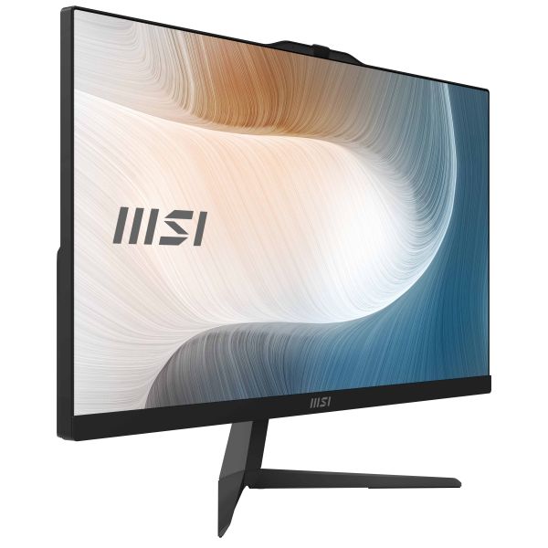 MSI Modern AM242P 1M-1204DE Intel Core 3 100U 60,5 cm (23.8") 1920 x 1080 Pixels Alles-in-één-pc 16 GB DDR5-SDRAM 256 GB SSD Windows 11 Pro Wi-Fi 6E (802.11ax) Zwart (00AE0721-1204)