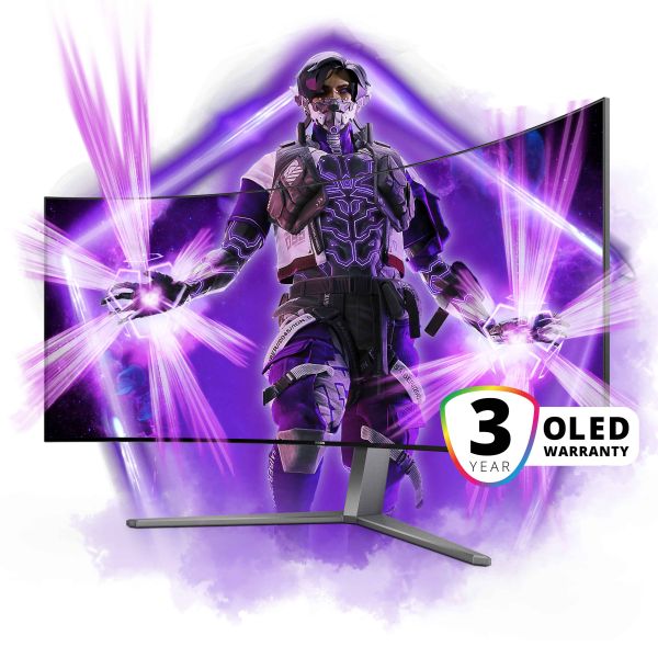 AOC AGON PRO AG456UCZD LED display 114,3 cm (45") 3440 x 1440 Pixels Wide Quad HD OLED Zwart (AG456UCZD)