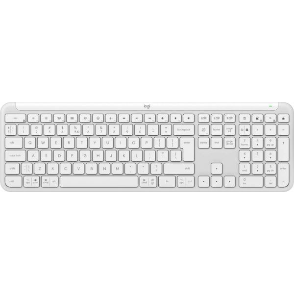 Logitech K950 Signature Slim toetsenbord Kantoor RF-draadloos + Bluetooth QWERTY US International Wit (920-012466) Logitech K950 Signature Slim toetsenbord Kantoor RF-draadloos + Bluetooth QWERTY US International Wit (920-012466)