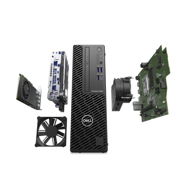DELL Precision 3460 Intel® Core™ i7 i7-14700 16 GB DDR5-SDRAM 512 GB SSD NVIDIA T1000 Windows 11 Pro SFF Workstation Zwart (0MNP7)