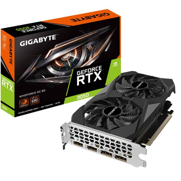 GIGABYTE GeForce RTX 3050 WINDFORCE OC 6G NVIDIA 6 GB GDDR6 (GV-N3050WF2OC-6GD) GIGABYTE GeForce RTX 3050 WINDFORCE OC 6G NVIDIA 6 GB GDDR6 (GV-N3050WF2OC-6GD)