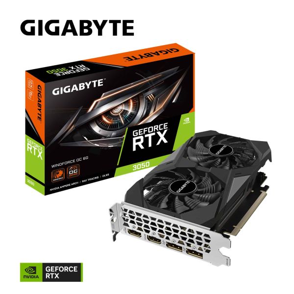 GIGABYTE GeForce RTX 3050 WINDFORCE OC 6G NVIDIA 6 GB GDDR6 (GV-N3050WF2OC-6GD)