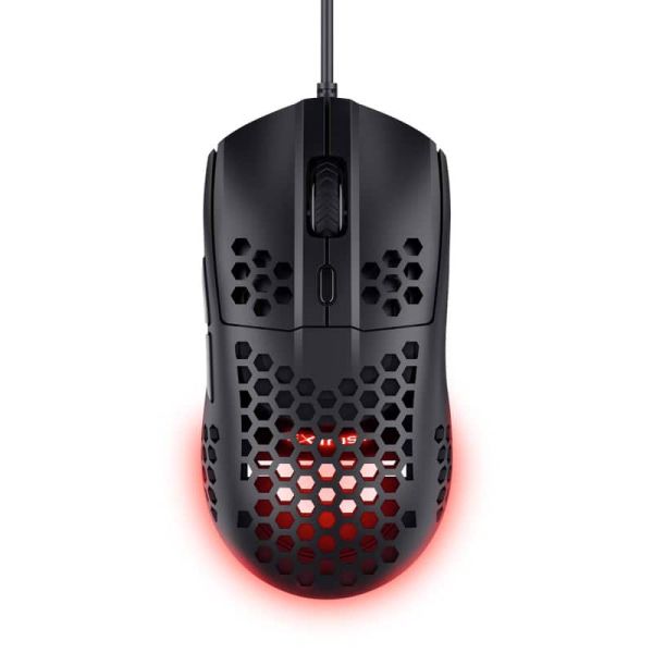 Trust GXT 928 Helox Gaming Muis - Ultralichte gamingmuis – 6 programmeerbare knoppen – 6400 DPI – Zwart (25306)