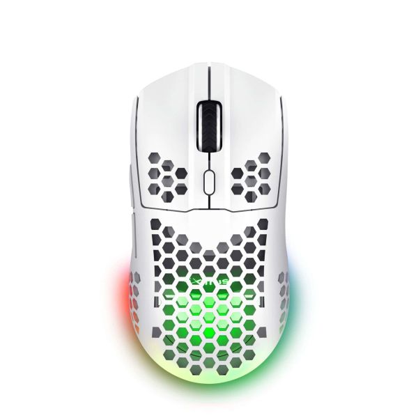 Trust GXT 929W Helox Gaming Muis - Draadloze gamingmuis – 6 programmeerbare knoppen – 4800 DPI – Wit (25390)