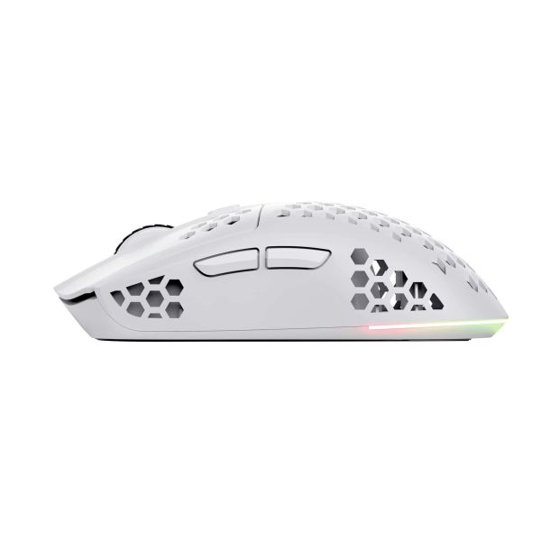 Trust GXT 929W Helox Gaming Muis - Draadloze gamingmuis – 6 programmeerbare knoppen – 4800 DPI – Wit (25390)