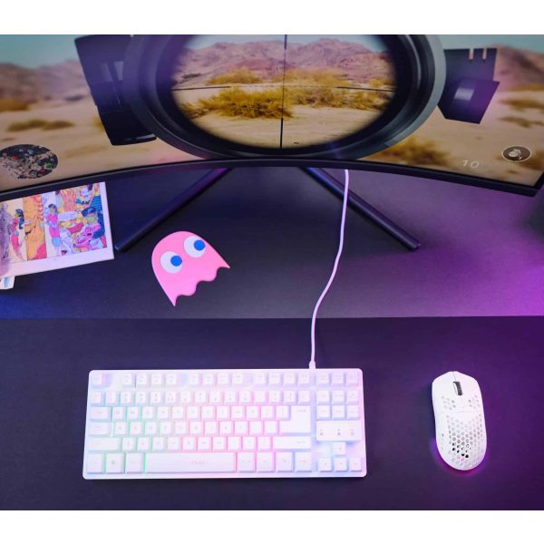 Trust GXT 929W Helox Gaming Muis - Draadloze gamingmuis – 6 programmeerbare knoppen – 4800 DPI – Wit (25390)