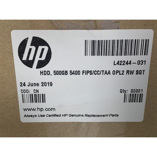 HP HDD 500GB 5400 FIPS/CC/TAA (L42244-031)