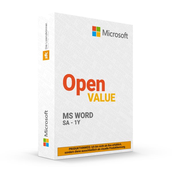 Microsoft MS OVL Word Lic/SA ADD 1Y1Y [NL] (059-05139)