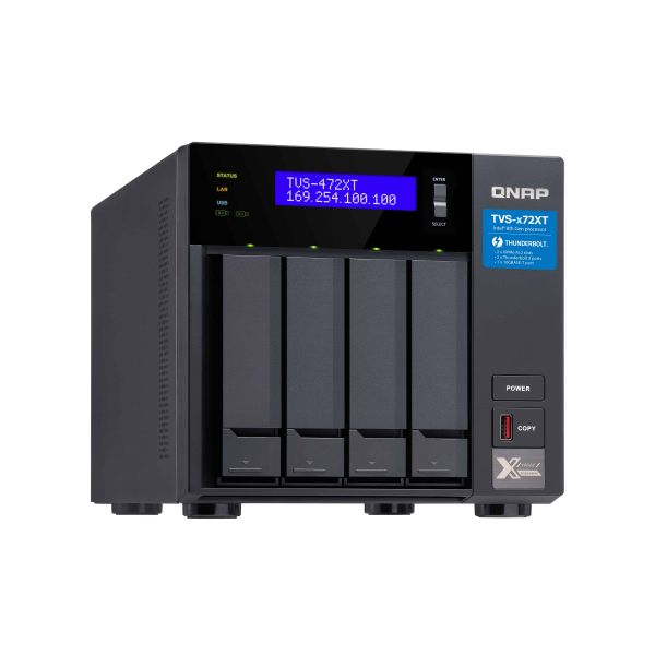 QNAP TVS-472XT NAS Tower Ethernet LAN Zwart (TVS-472XT-PT-4G)