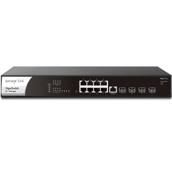 Draytek VigorSwitch PQ-2121X 12-poort Managed Switch (VSWITCHPQ2121X-DE-AT-CH)