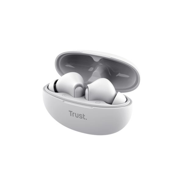 Trust Yavi Headset True Wireless Stereo (TWS) In-ear Oproepen/muziek USB Type-C Bluetooth Wit (25172)