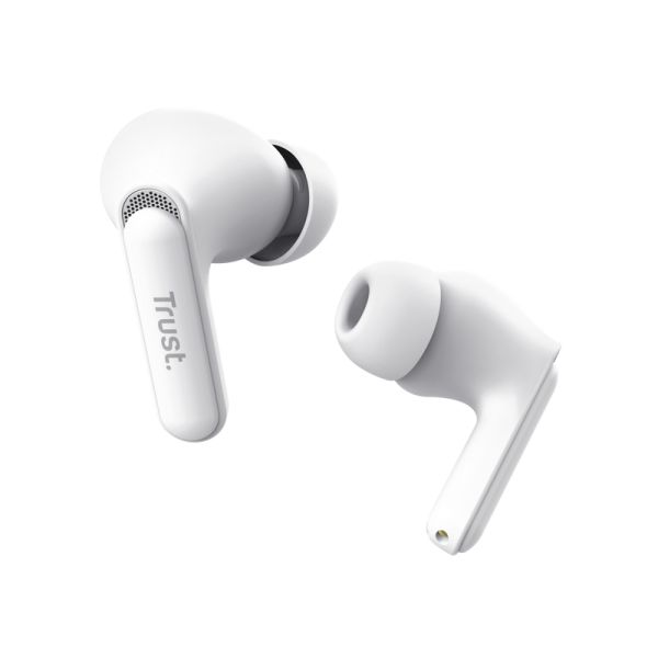 Trust Yavi Headset True Wireless Stereo (TWS) In-ear Oproepen/muziek USB Type-C Bluetooth Wit (25172)