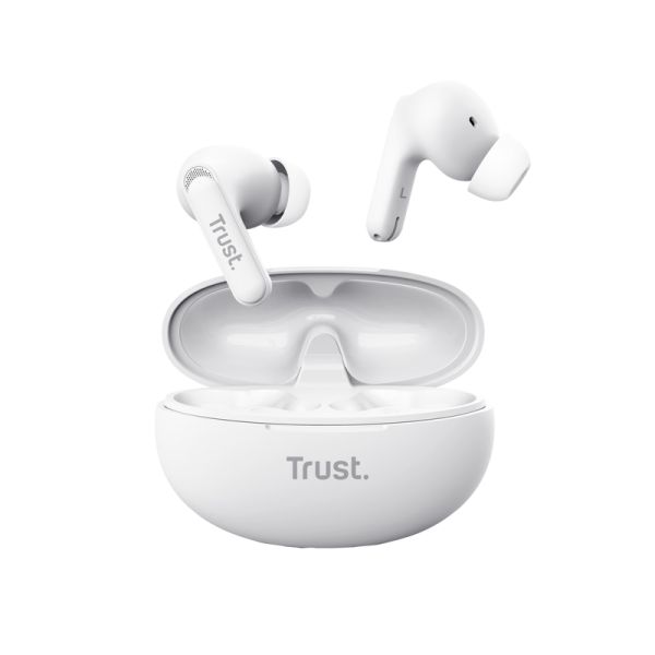 Trust Yavi Headset True Wireless Stereo (TWS) In-ear Oproepen/muziek USB Type-C Bluetooth Wit (25172)