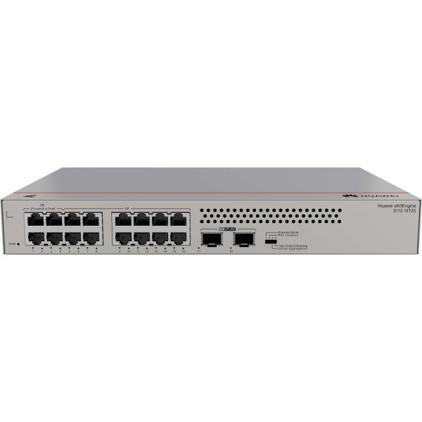 HUAWEI eKit S110 Series S110-16T2S Unmanaged L2 Gigabit Ethernet (10/100/1000) Grijs (98012200)