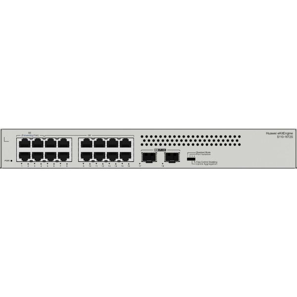 HUAWEI eKit S110 Series S110-16T2S Unmanaged L2 Gigabit Ethernet (10/100/1000) Grijs (98012200) HUAWEI eKit S110 Series S110-16T2S Unmanaged L2 Gigabit Ethernet (10/100/1000) Grijs (98012200)