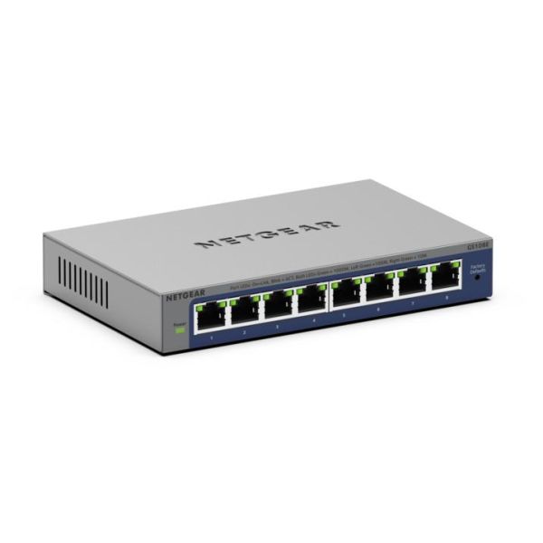 NETGEAR GS108Ev4 Unmanaged L2/L3 Gigabit Ethernet (10/100/1000) Grijs (GS108E-400EUS)