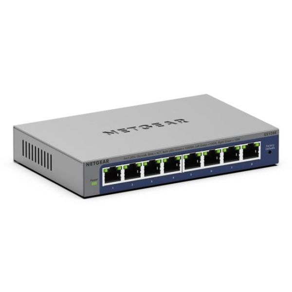 NETGEAR GS108Ev4 Unmanaged L2/L3 Gigabit Ethernet (10/100/1000) Grijs (GS108E-400EUS)