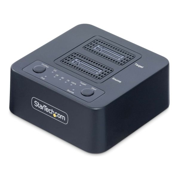 StarTech.com 1:1 M.2 NVMe Drive Duplicator, Standalone M.2 SSD Cloner/Copier tot 90GBpm, USB 3.2 20Gbps Dual-Bay M.2 Drive Dock, Inclusief USB-C/A Kabels (M2-HDD-DUPLICATOR-N1) StarTech.com 1:1 M.2 NVMe Drive Duplicator, Standalone M.2 SSD Cloner/Copier tot 90GBpm, USB 3.2 20Gbps Dual-Bay M.2 Drive Dock, Inclusief USB-C/A Kabels (M2-HDD-DUPLICATOR-N1)