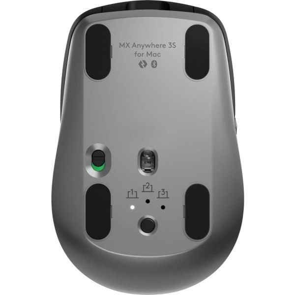 Logitech MX Anywhere 3S for Mac muis Kantoor Rechtshandig RF-draadloos + Bluetooth Laser 8000 DPI (910-006947)