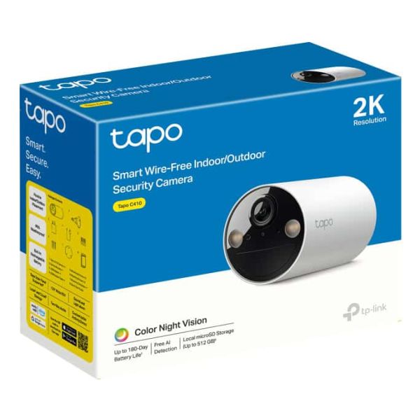 TP-Link Tapo C410 bewakingscamera Rond IP-beveiligingscamera Buiten 2304 x 1296 Pixels Plafond/muur (TAPO C410)
