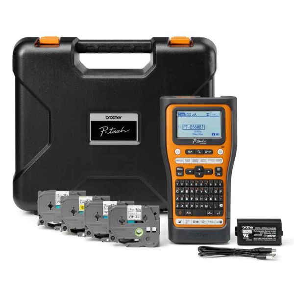 Brother PT-E560BTSP labelprinter Thermo transfer 180 x 180 DPI 30 mm/sec Bedraad en draadloos HSE/TZe Bluetooth QWERTY (PTE560BTSPQL1)