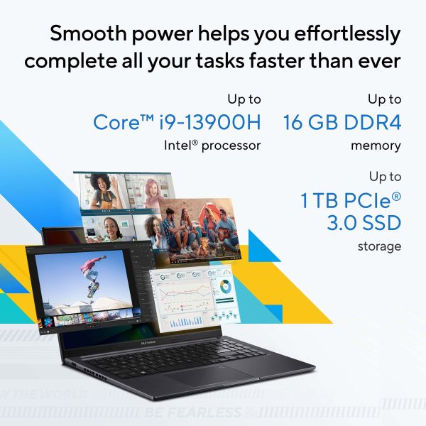 ASUS Vivobook 15 OLED X1505VA-MA552W Intel® Core™ i7 i7-1355U Laptop 39,6 cm (15.6") 2.8K 16 GB DDR4-SDRAM 1 TB SSD Wi-Fi 6E (802.11ax) Windows 11 Home Zwart (90NB10P1-M00PC0)