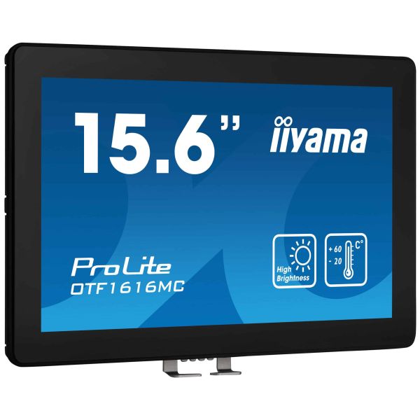 iiyama OTF1616MC-B1 beeldkrant Digitale signage flatscreen 39,6 cm (15.6") LCD 1100 cd/m² Full HD Zwart Touchscreen (OTF1616MC-B1)