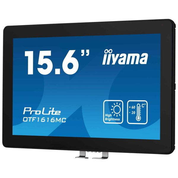 iiyama OTF1616MC-B1 beeldkrant Digitale signage flatscreen 39,6 cm (15.6") LCD 1100 cd/m² Full HD Zwart Touchscreen (OTF1616MC-B1)