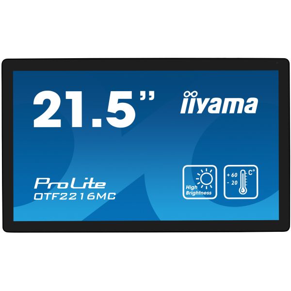 iiyama OTF2216MC-B1 computer monitor 54,6 cm (21.5") 1920 x 1080 Pixels Full HD LCD Touchscreen Zwart (OTF2216MC-B1) iiyama OTF2216MC-B1 computer monitor 54,6 cm (21.5") 1920 x 1080 Pixels Full HD LCD Touchscreen Zwart (OTF2216MC-B1)