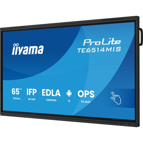 iiyama PROLITE TE6514MIS-B2AG Digitale signage flatscreen 165,1 cm (65") LCD Wifi 435 cd/m² 4K Ultra HD Zwart Touchscreen Type processor Android 24/7 (TE6514MIS-B2AG)