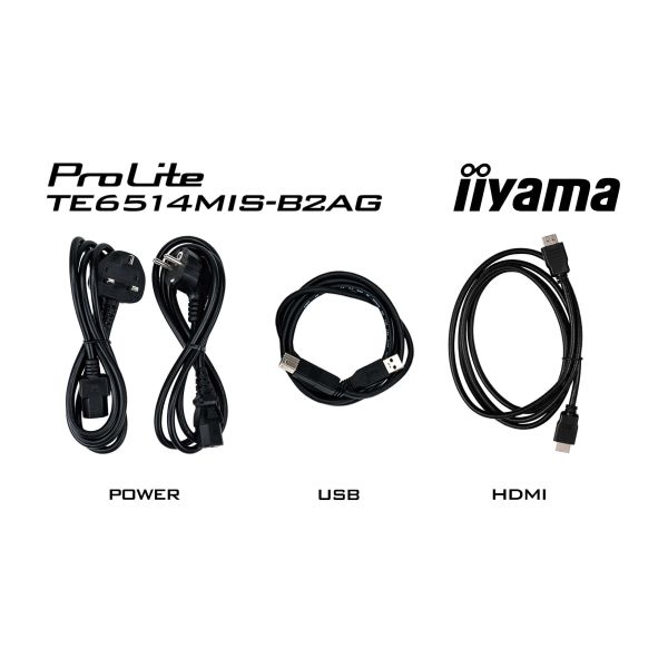 iiyama PROLITE TE6514MIS-B2AG Digitale signage flatscreen 165,1 cm (65") LCD Wifi 435 cd/m² 4K Ultra HD Zwart Touchscreen Type processor Android 24/7 (TE6514MIS-B2AG)