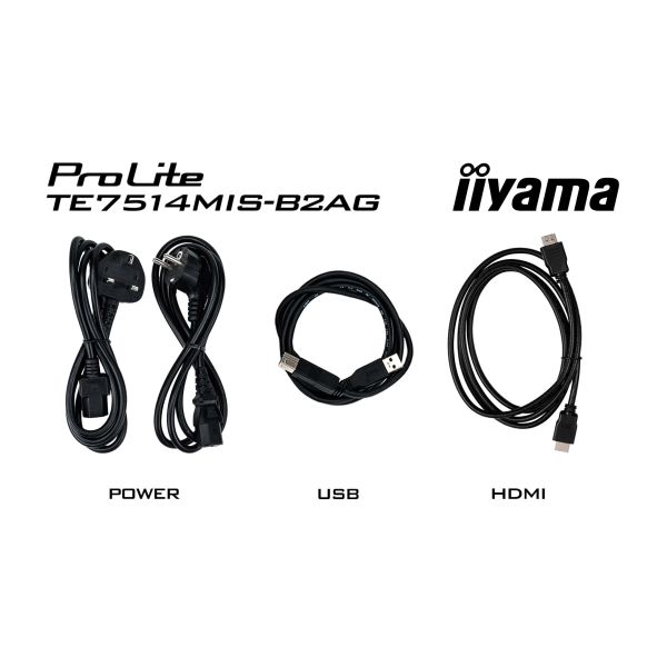 iiyama PROLITE TE7514MIS-B2AG Digitale signage flatscreen 190,5 cm (75") LCD Wifi 435 cd/m² 4K Ultra HD Zwart Touchscreen Type processor Android 24/7 (TE7514MIS-B2AG)