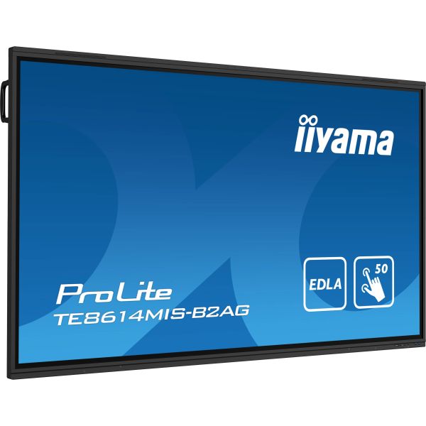 iiyama PROLITE TE8614MIS-B2AG Digitale signage flatscreen 2,18 m (86") LCD Wifi 435 cd/m² 4K Ultra HD Zwart Touchscreen Type processor Android 24/7 (TE8614MIS-B2AG) n/a
